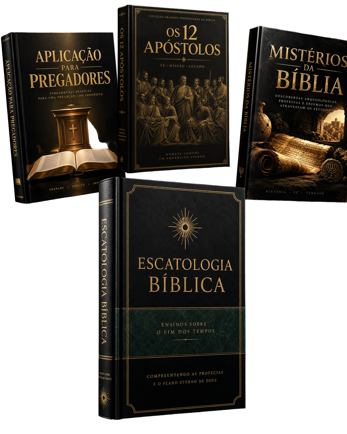 Coleção Estudos Bíblicos 360: Escatologia Bíblica, Aplicação para Pregadores, Os 12 Apóstolos e Mistérios da Bíblia
